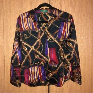 Women’s Ralph Lauren Black Button Up Shirt Chain